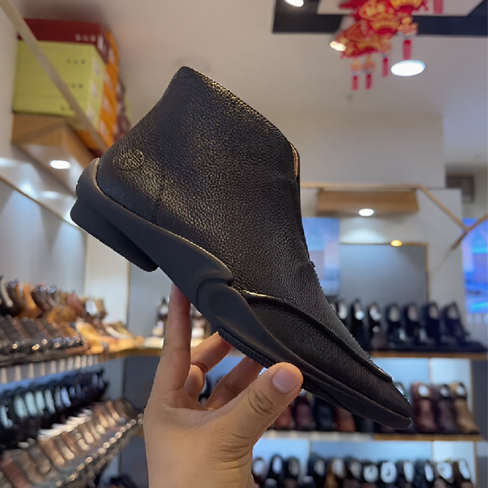 Simple leather retro versatile boots