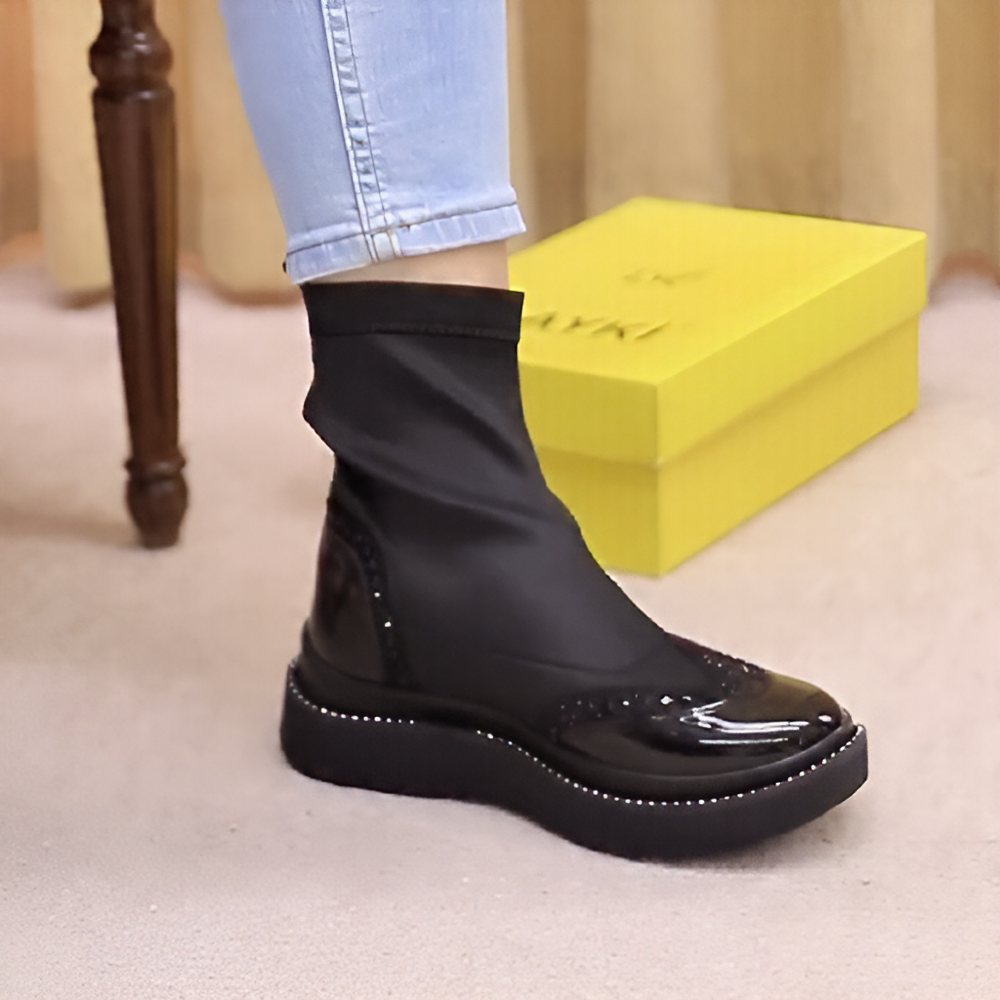 Rhinestone versatile soft fabric boots