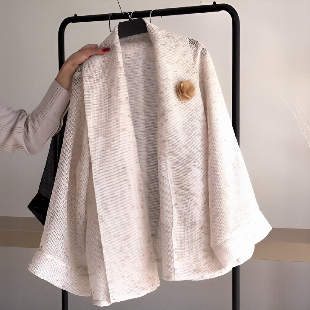 Loose-knit breathable simple cardigan