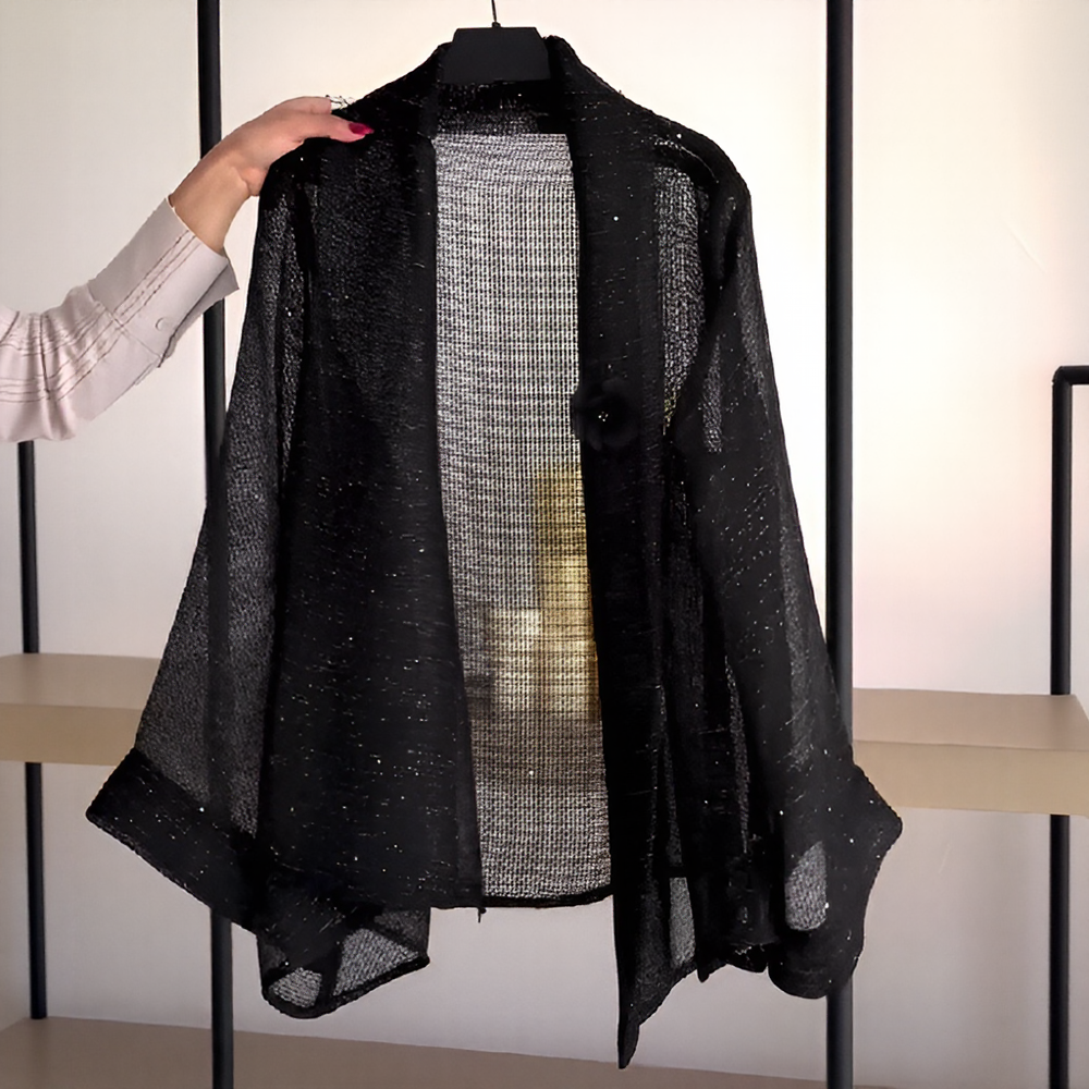 Loose-knit breathable simple cardigan