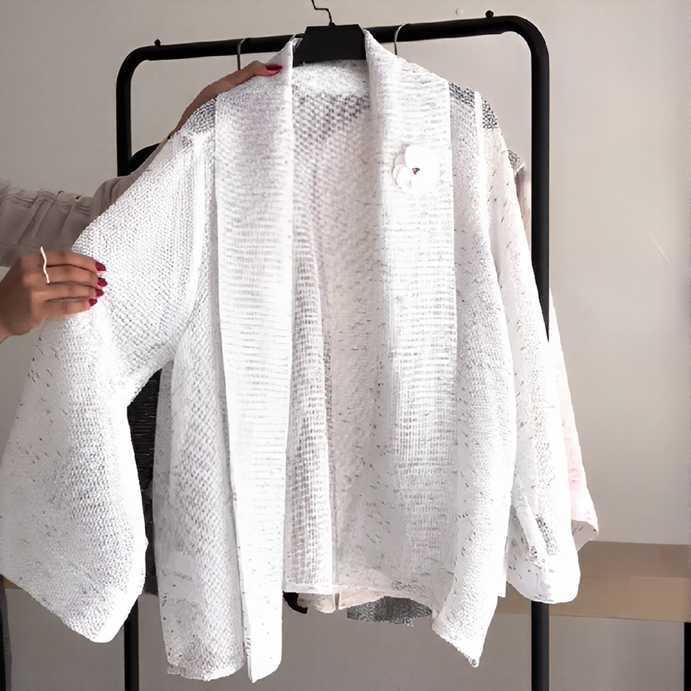 Loose-knit breathable simple cardigan