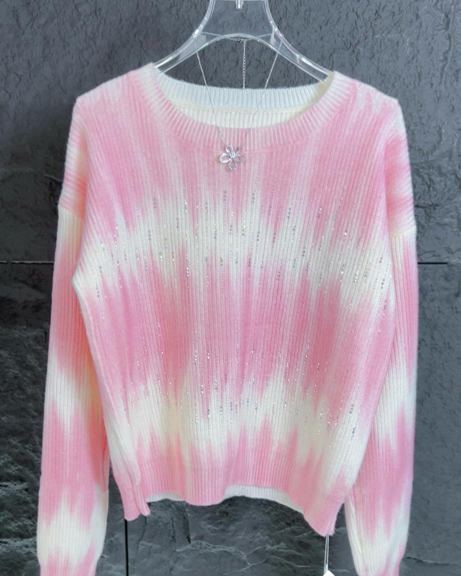 Thin Rhinestone Spring Sweater