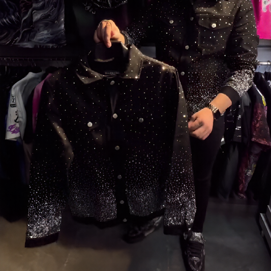 Gorgeous Gradient Rhinestone Thin Jacket