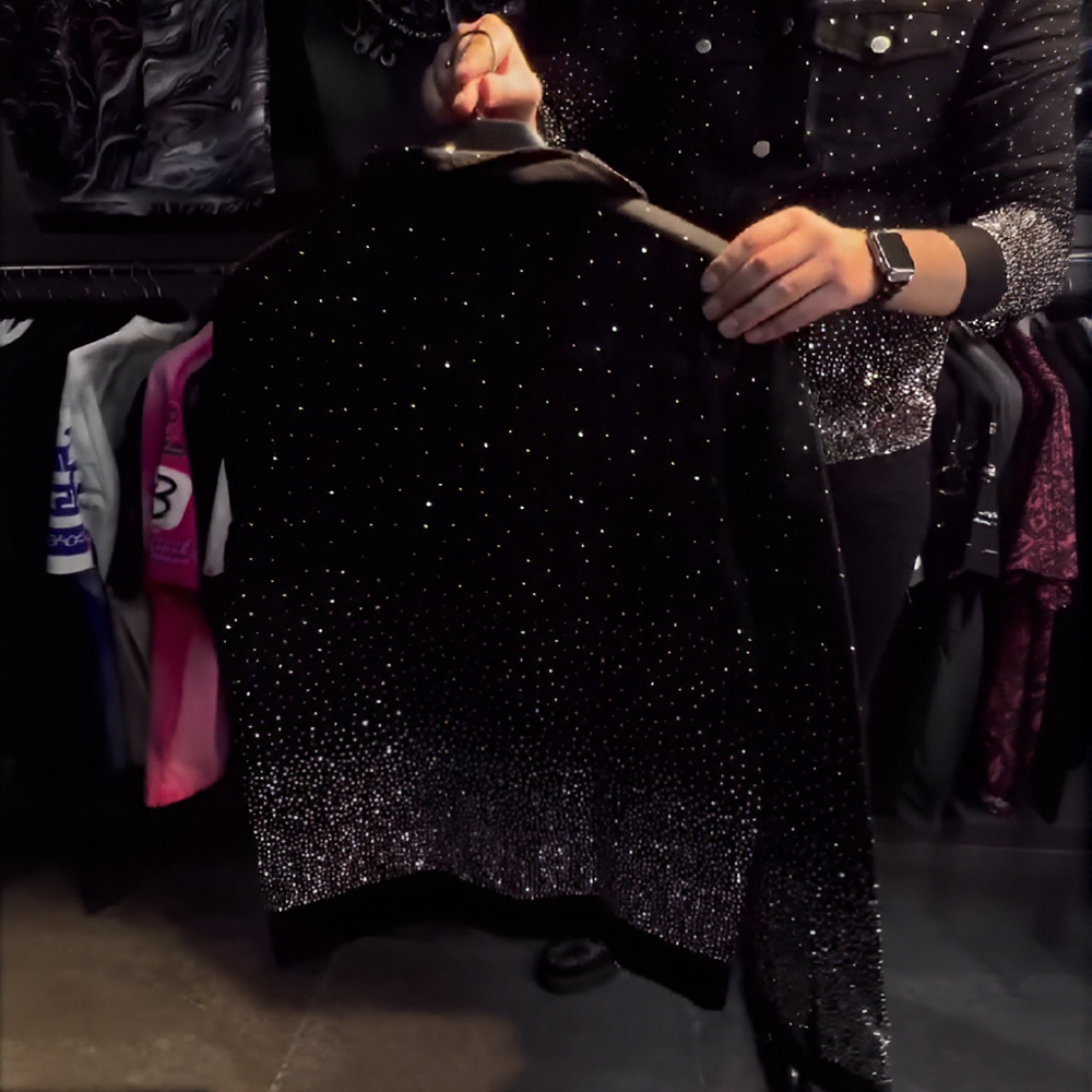 Gorgeous Gradient Rhinestone Thin Jacket