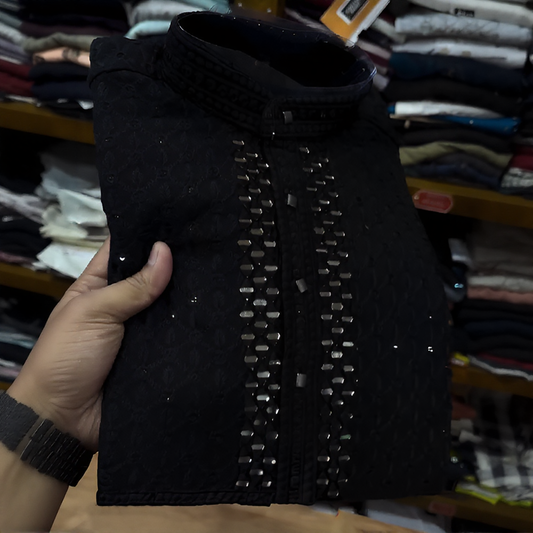 Cubic Rhinestone Business Shirt