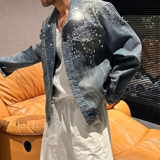 Cubic rhinestone jacket