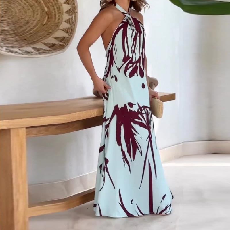 Long Halter Neck Strapless Backless Dress