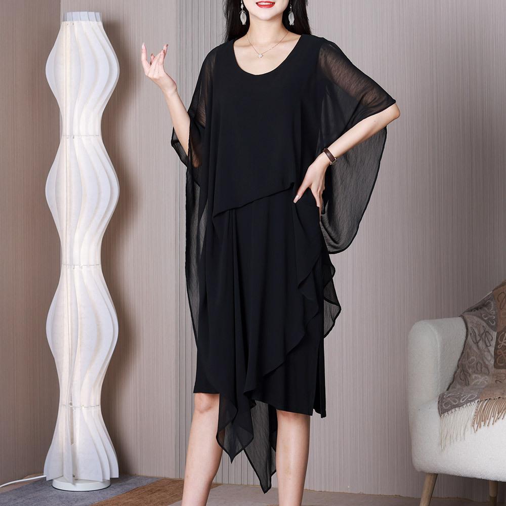 Elegant Irregular Strapless Midi Dress