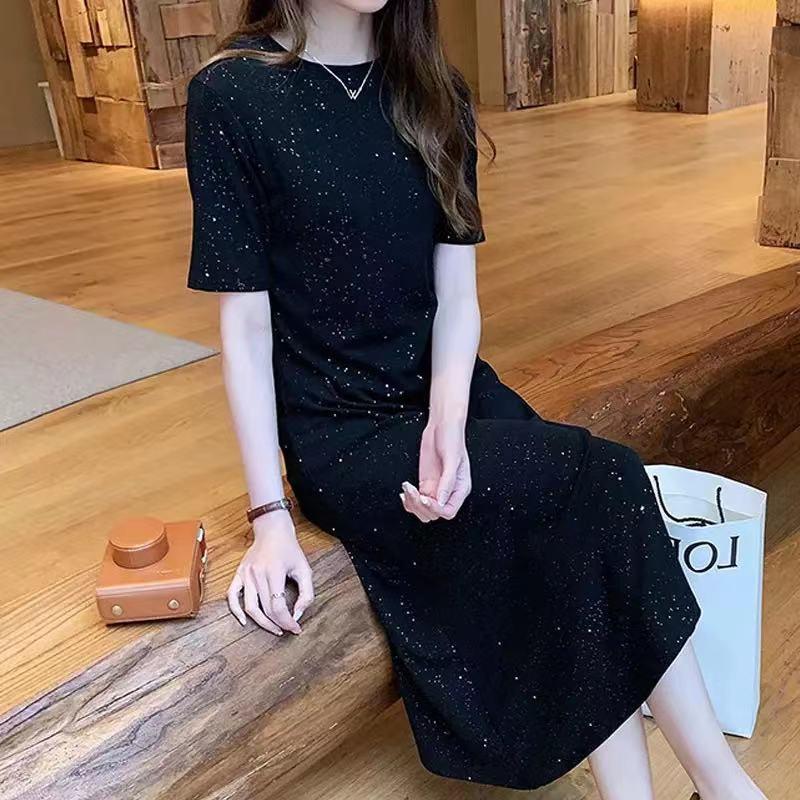 Rhinestone Starry Sky Sparkling Midi Dress